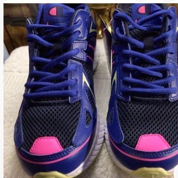 NWT Women’s Champion Running Shoes Blue Black Pink Size 9M V SRS Approach comfy - Picture 3 of 12